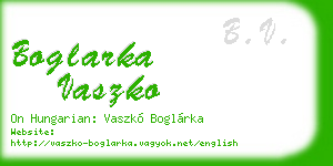 boglarka vaszko business card